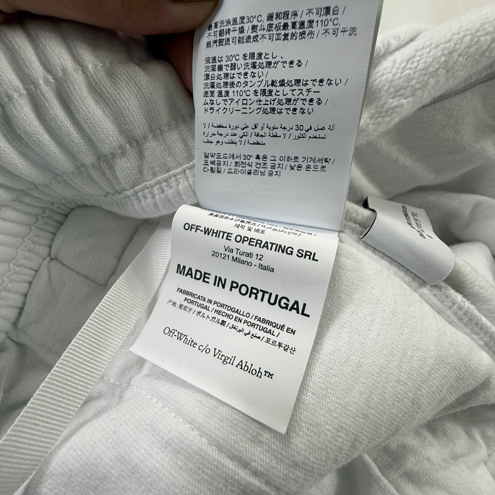 Off-White Caravaggio Arrows Graphic Sweatpants White Mens Streetwear Joggers - Picture 12 of 15